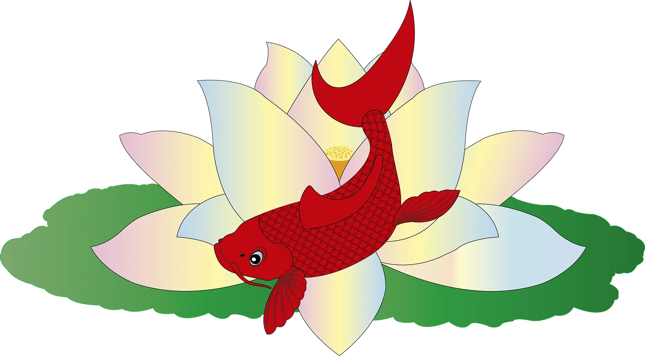 Carp lotus symbolism,