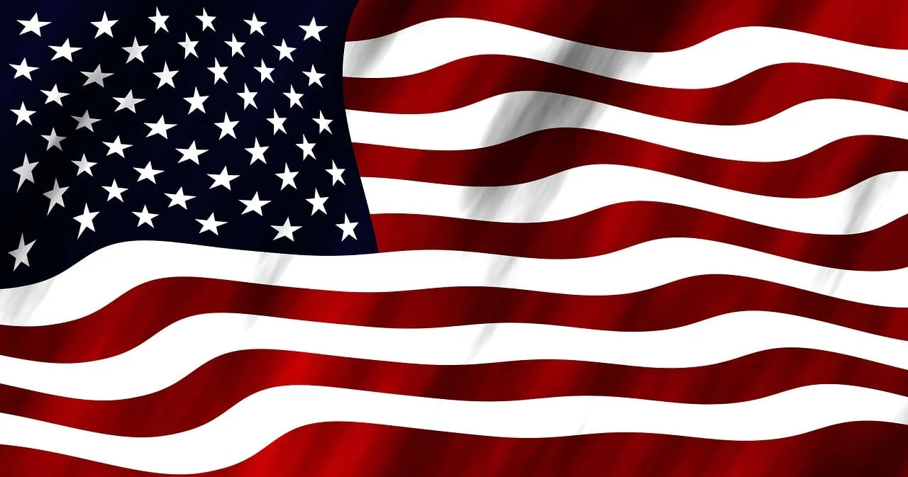 USA flag crystal