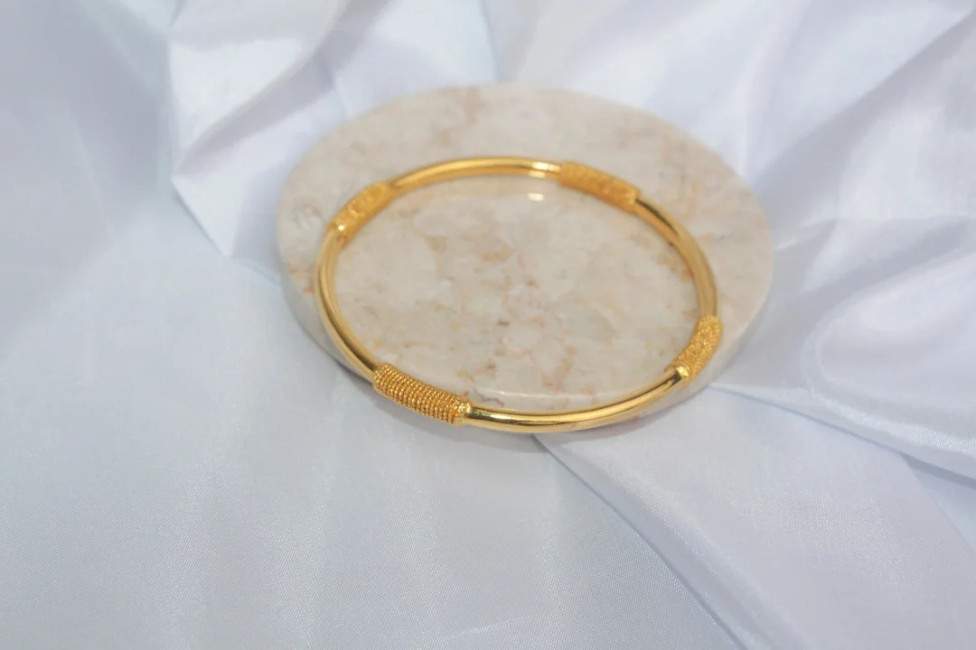 Gold jade bracelet,