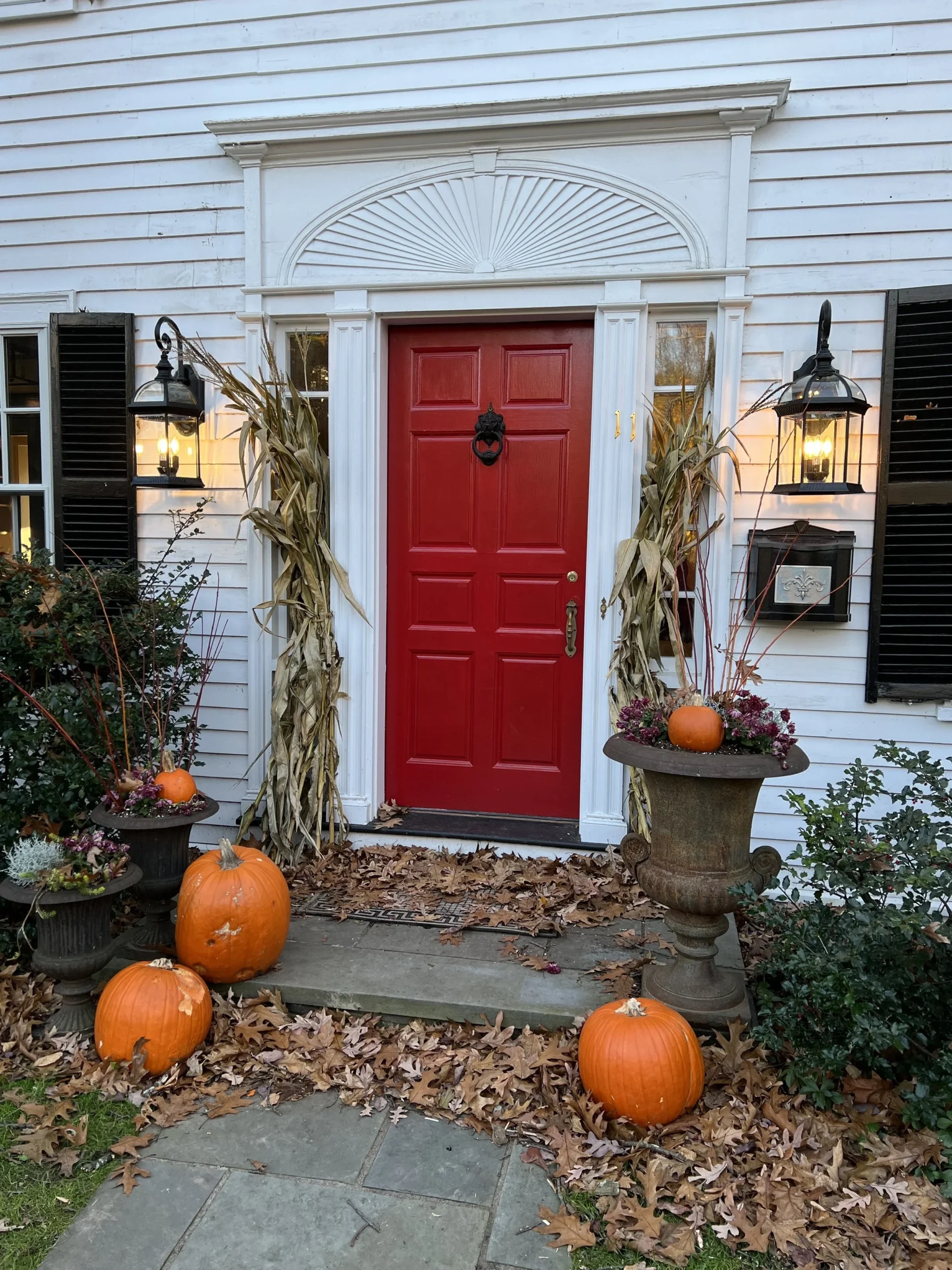 Red front door