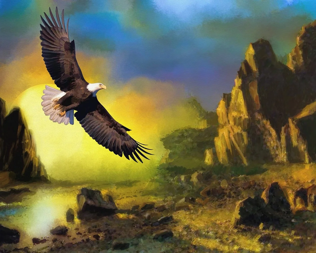 Eagle painting, Majestic