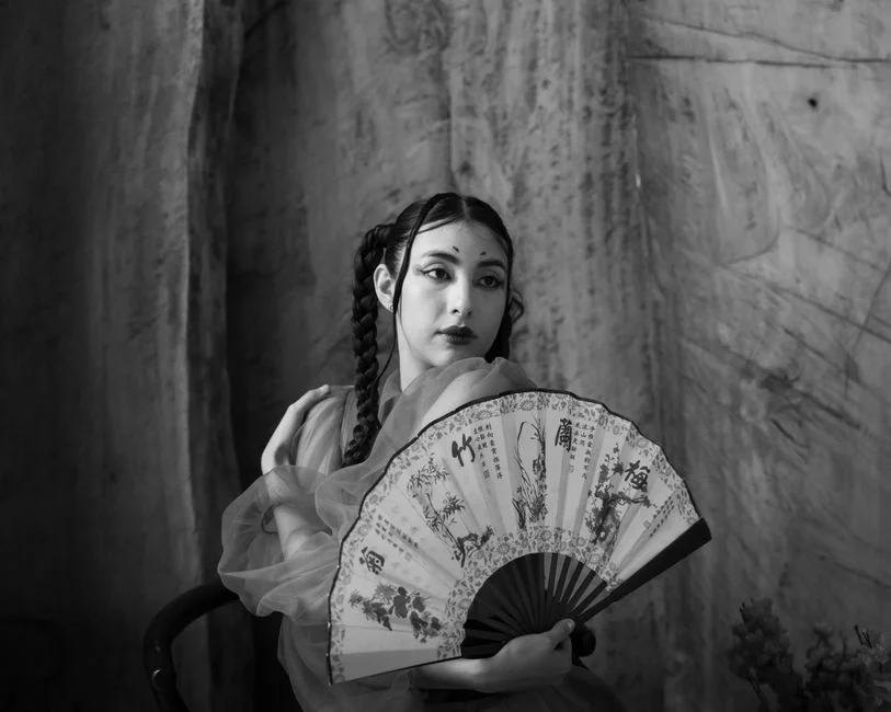 Chinese silk fan,