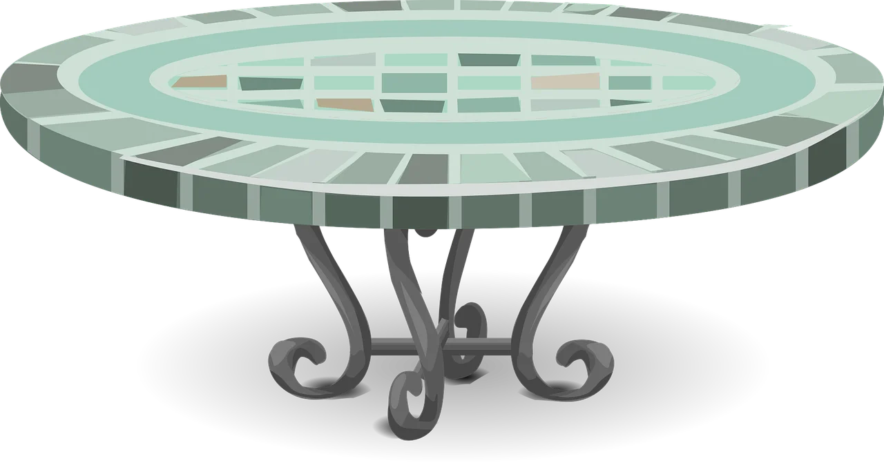 circular dining table,