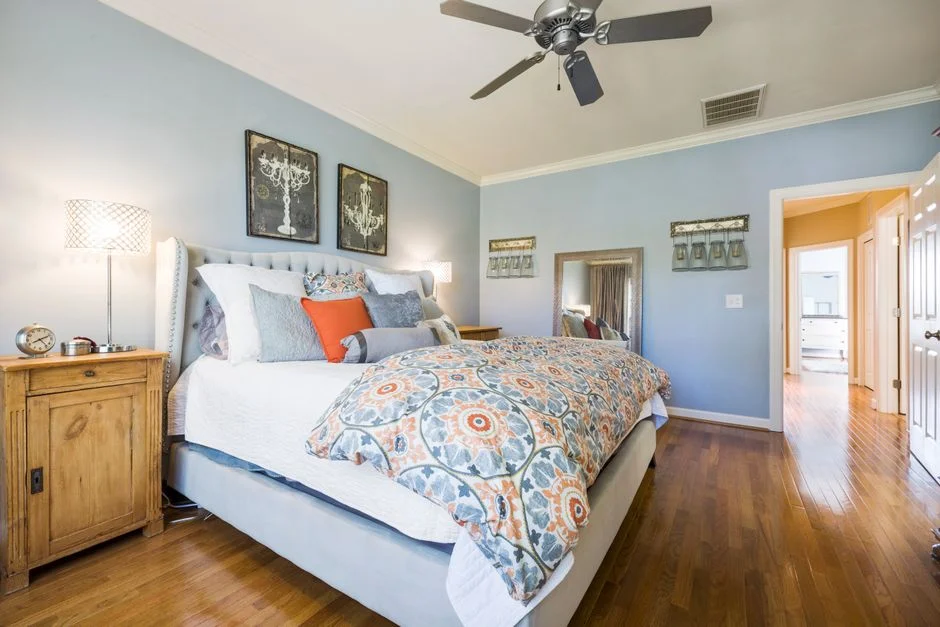 cozy master bedroom,