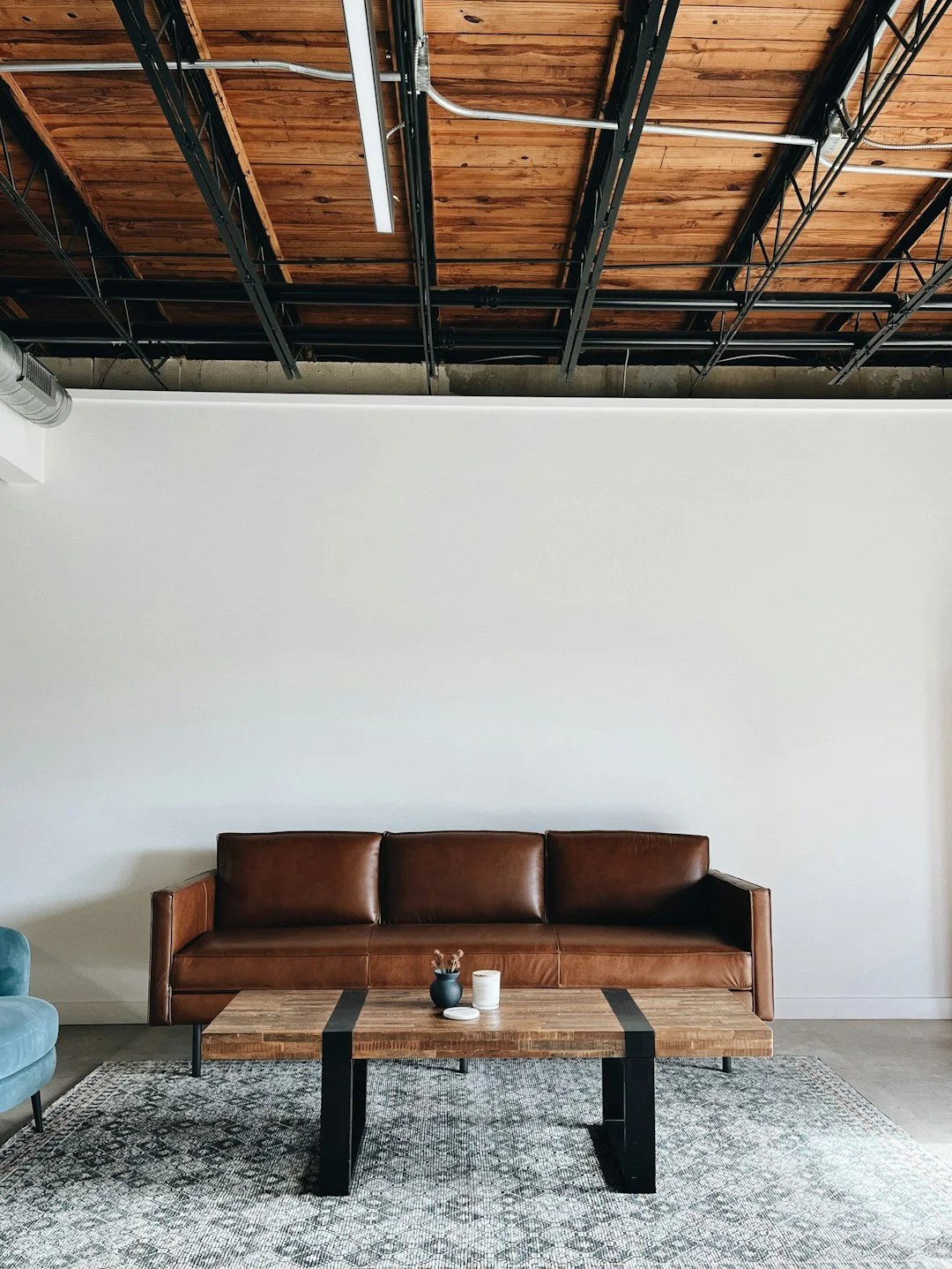 Sofa under beam