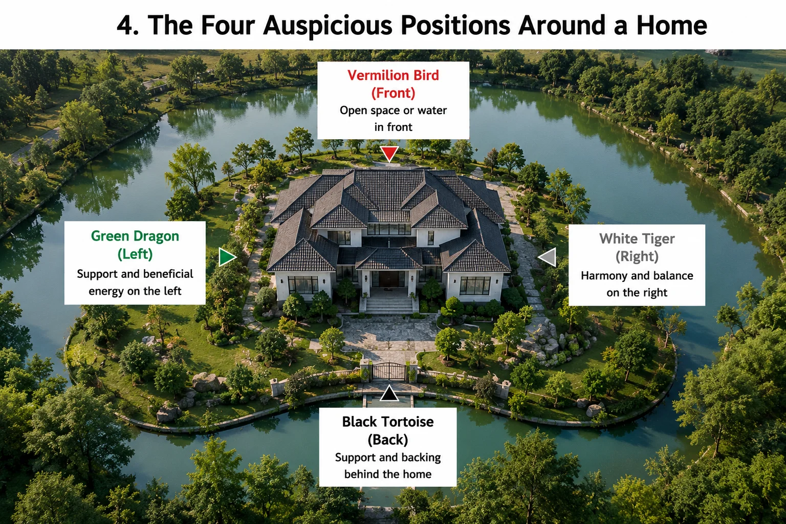 Four auspicious directions,