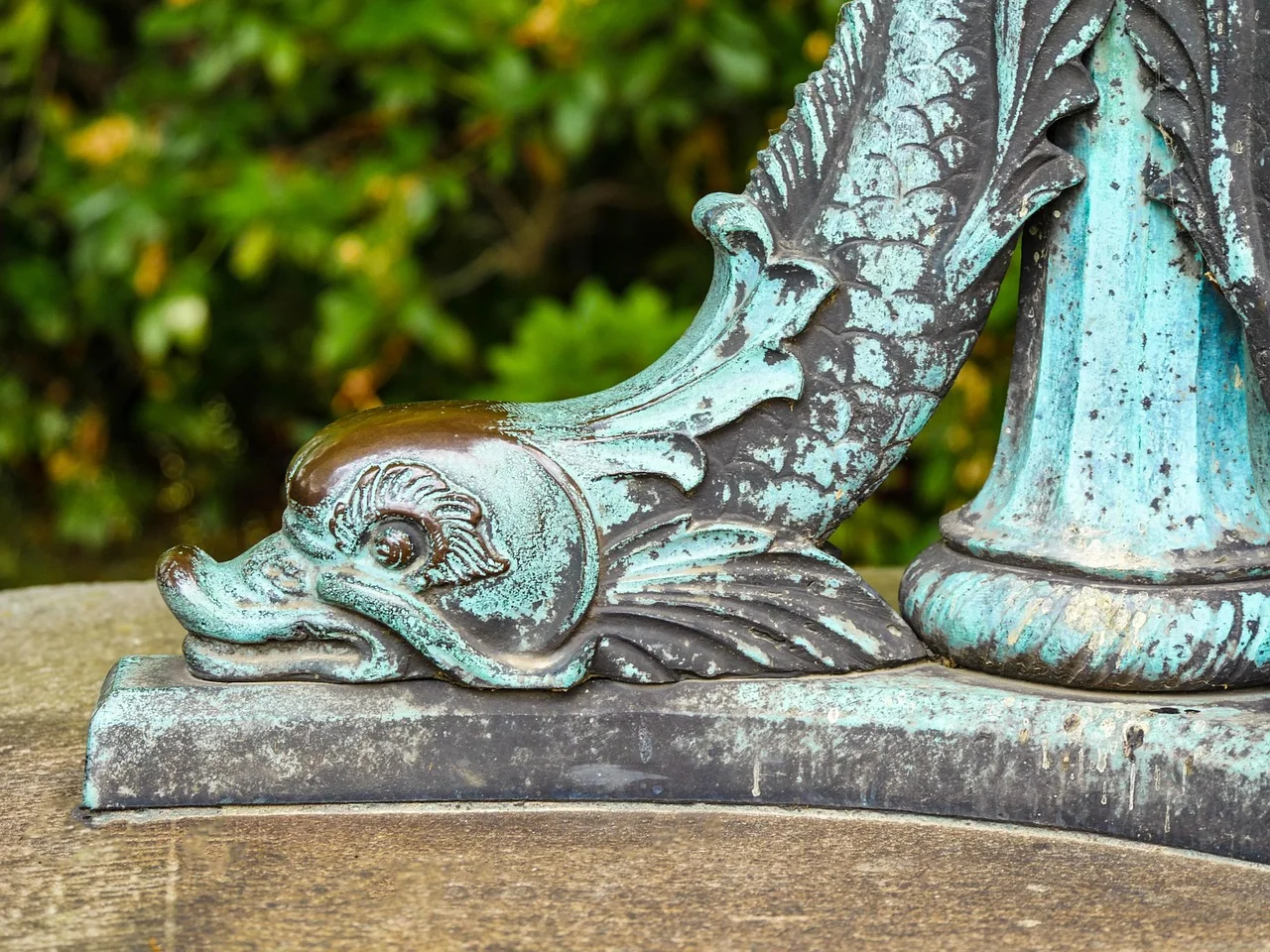 Bronze fish sculpture,