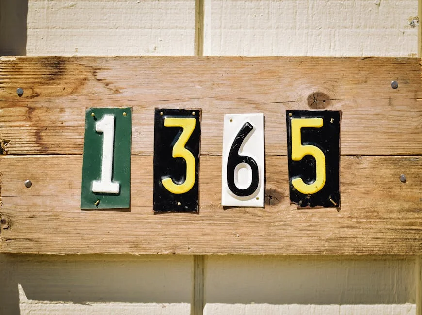 Gold house numbers