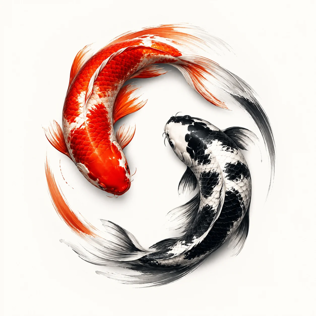 Two koi fish,