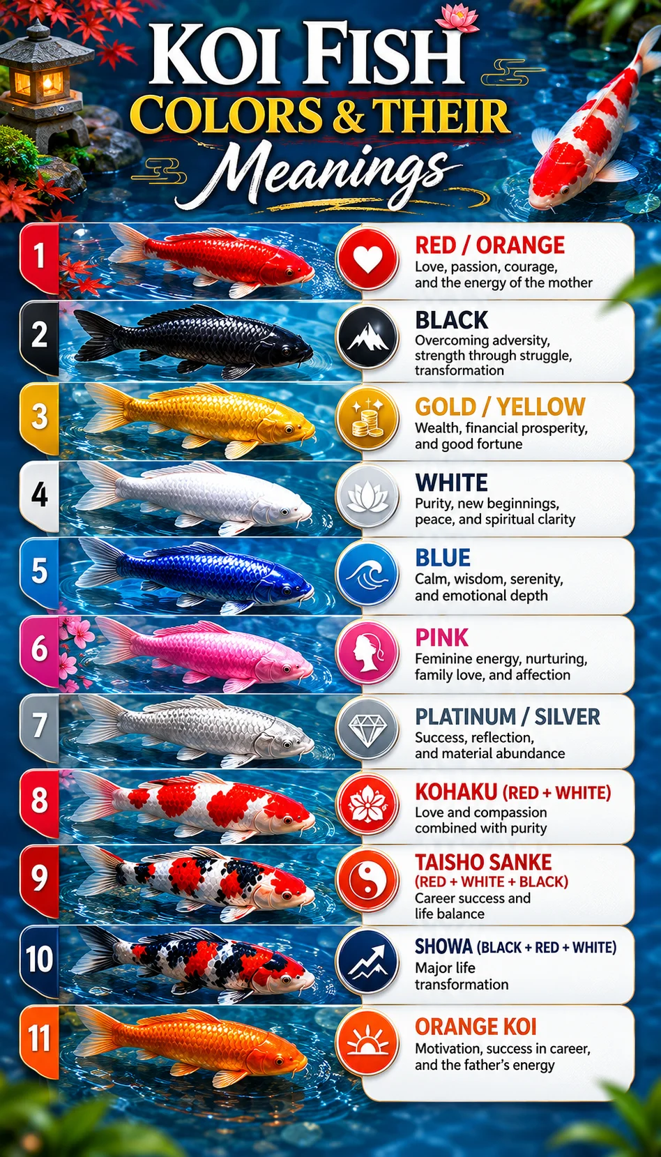 Koi fish color