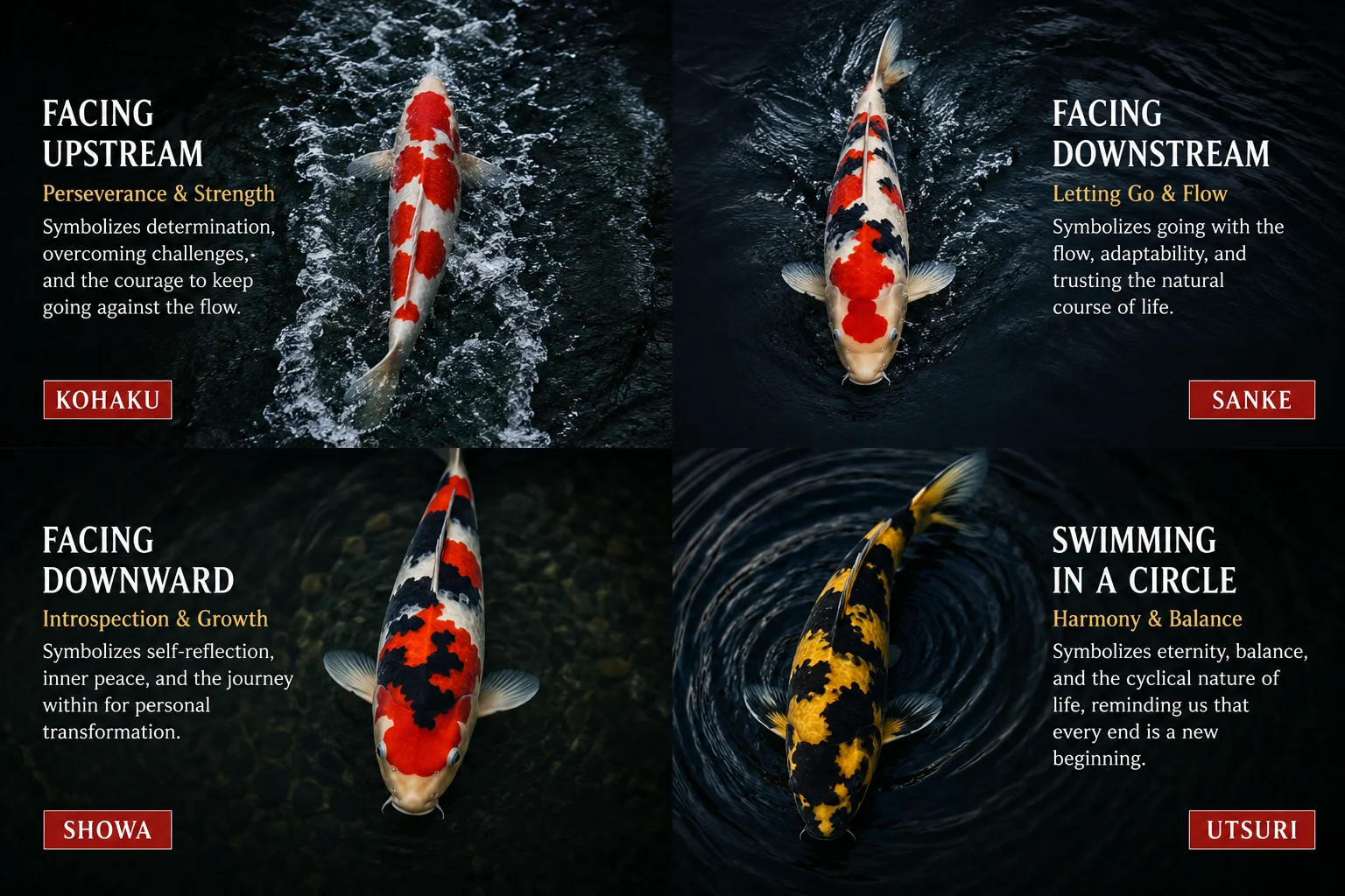 Koi fish swimming