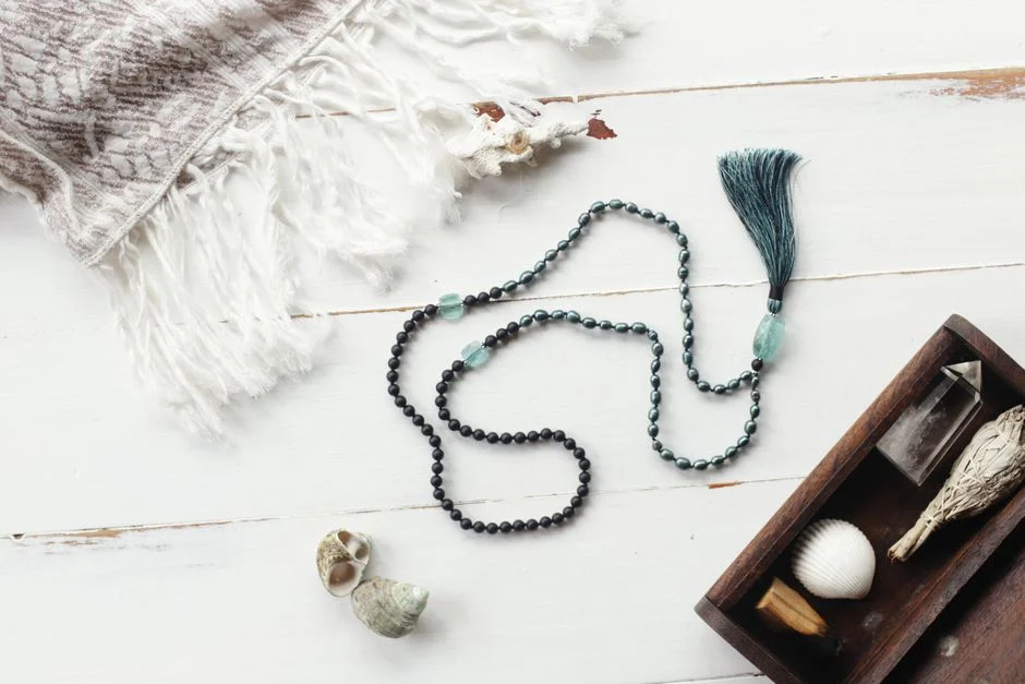 Mala beads, journaling