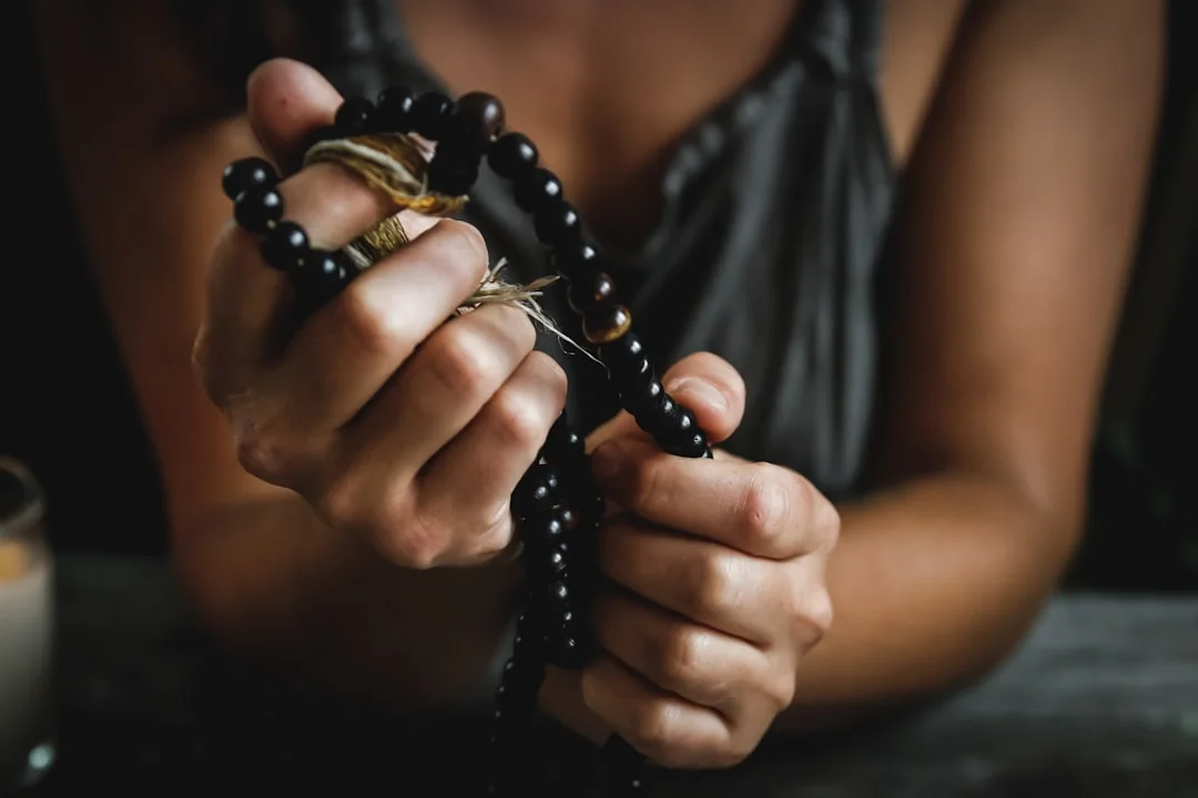 Mala beads meditation,