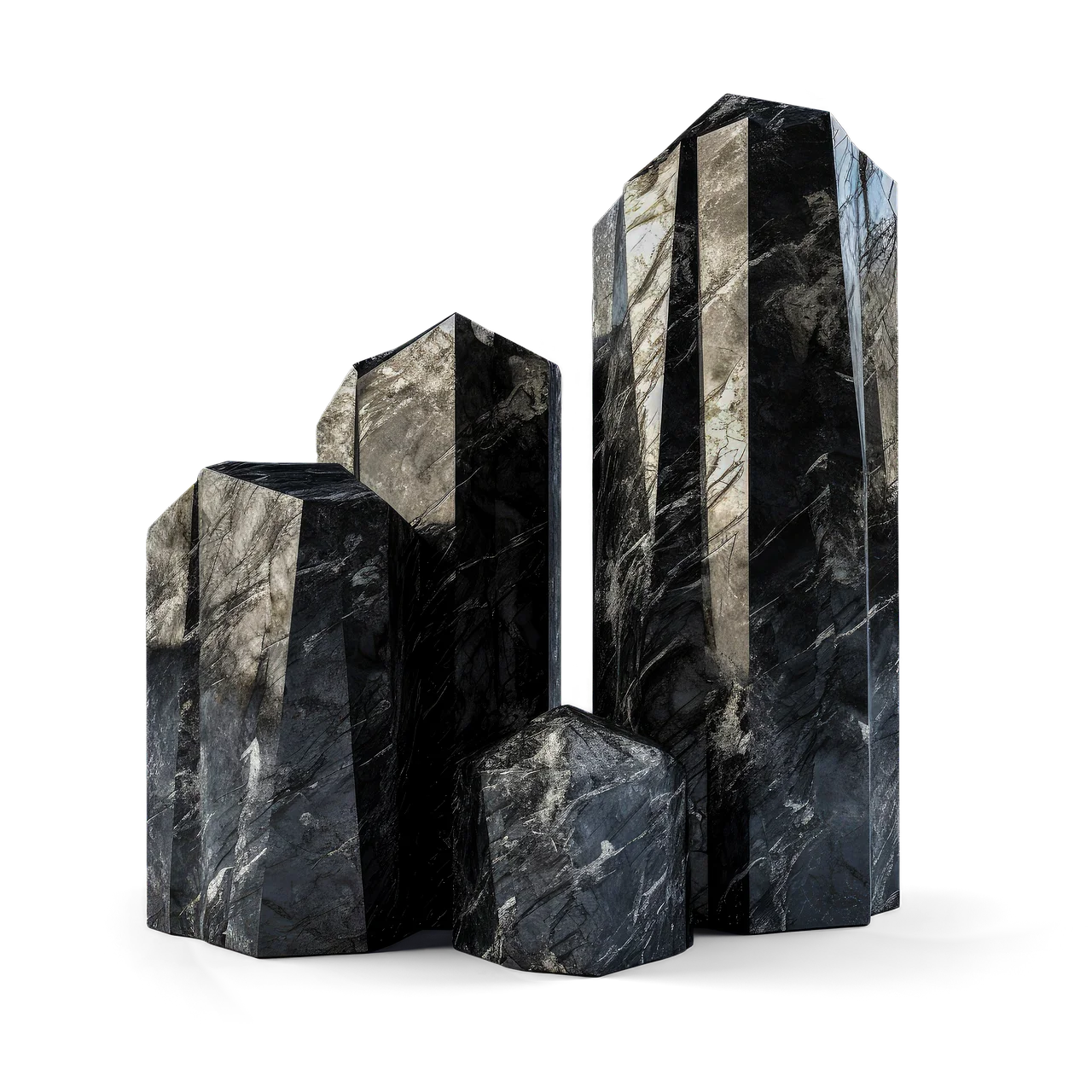 Black obsidian crystal,