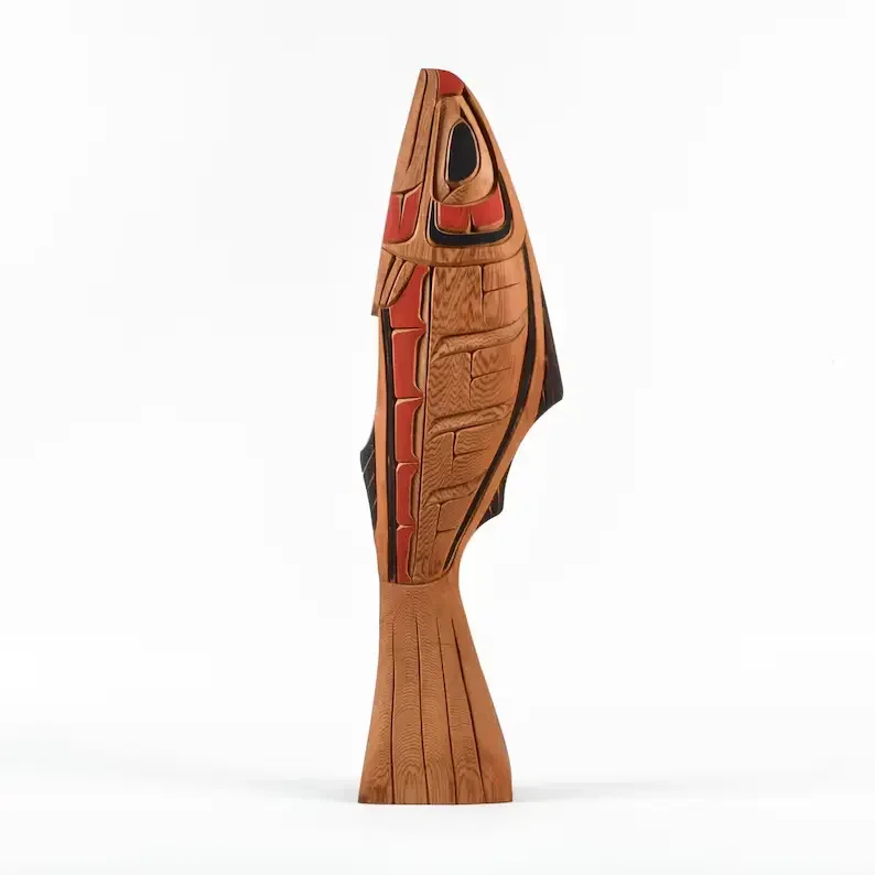 salmon totem, native