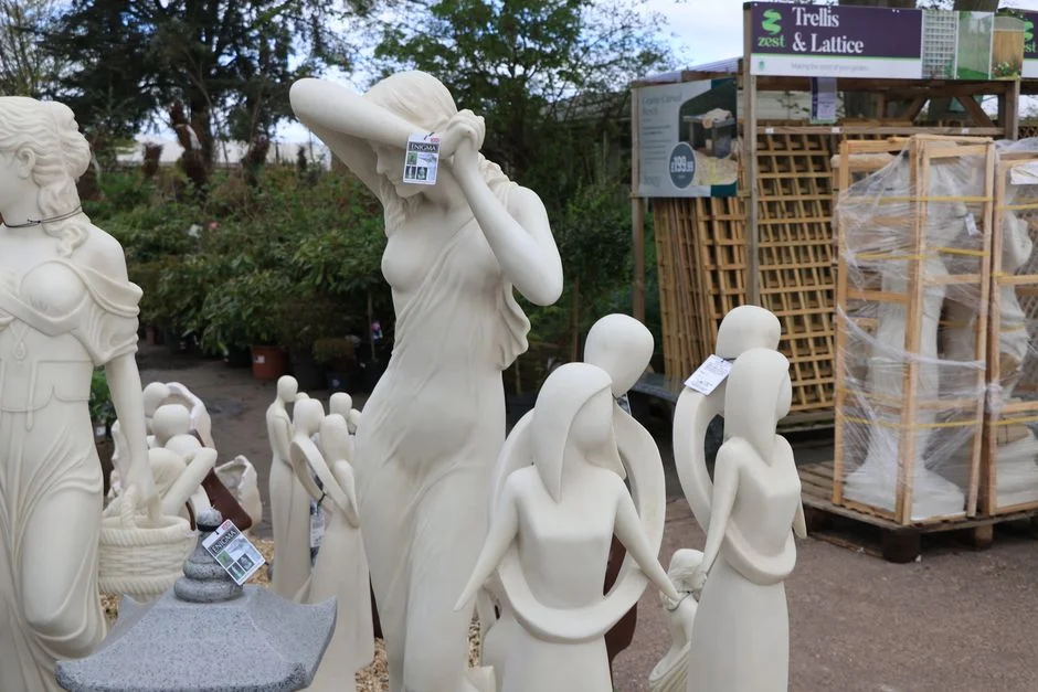 Stone garden sculpture,