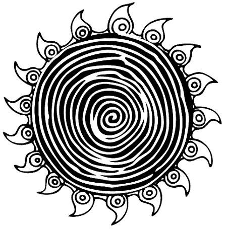 spiral sun symbol,