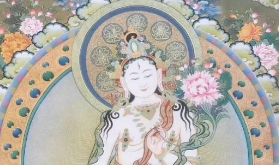 White Tara statue,
