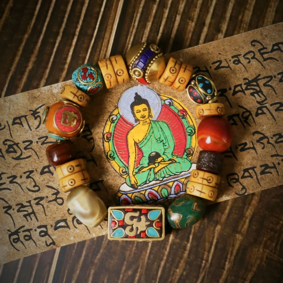 Buddhist bracelet, left