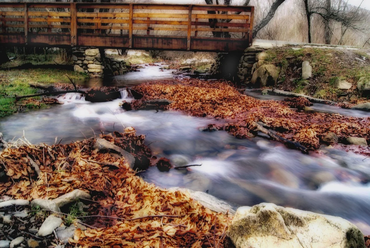 Fast moving water